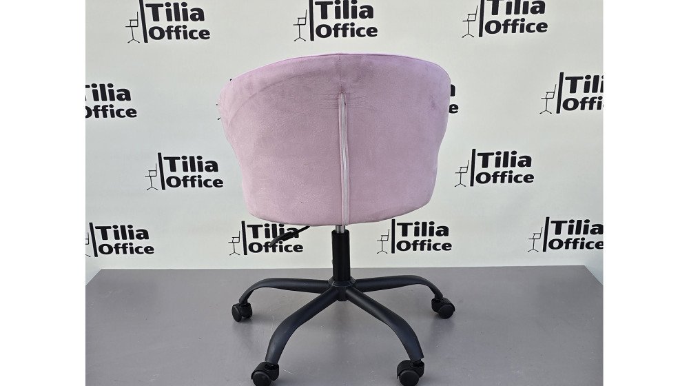 Coket Çalışma Koltuğu Siyah Yonca Ayak Pembe